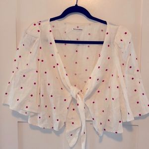 Reformation tie front top size S